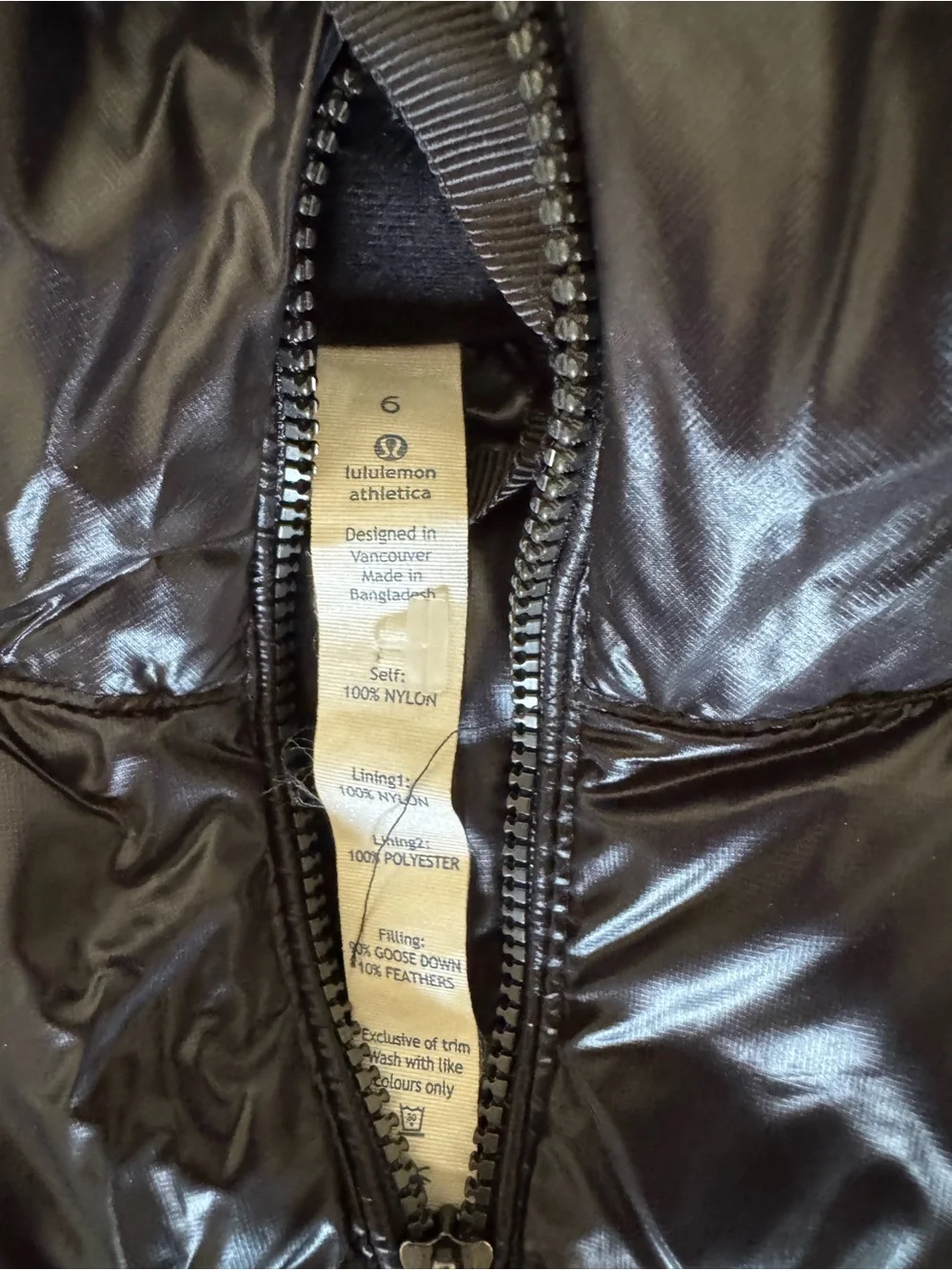 lululemon athletica Black Quilted Puffer Vest